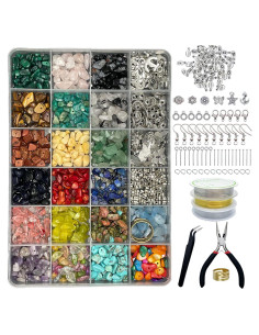 Kit de Hacer Joyas Xmada - 1587 Piezas, Perlas de Cristal y Herramientas