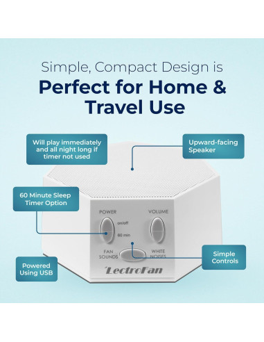 Máquina de Ruido Blanco Adaptive Sound Technologies 20 Sonidos
