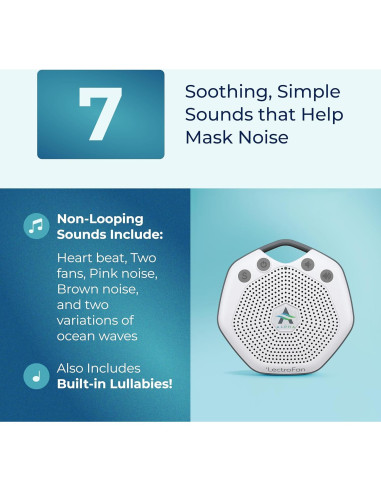 Máquina de Sonido Portátil LectroFan Alpha - Ruido Blanco Recargable