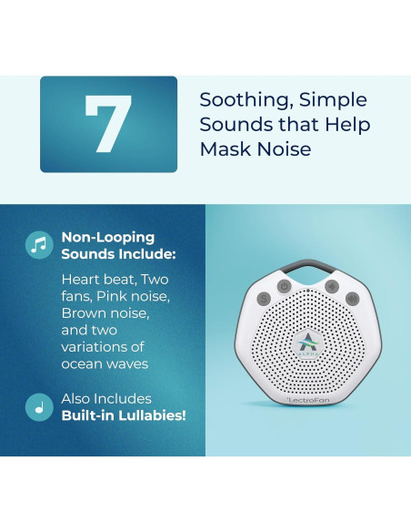 Máquina de Sonido Portátil LectroFan Alpha - Ruido Blanco Recargable