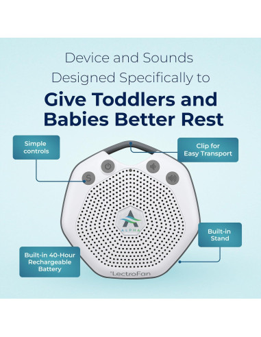 Máquina de Sonido Portátil LectroFan Alpha - Ruido Blanco Recargable