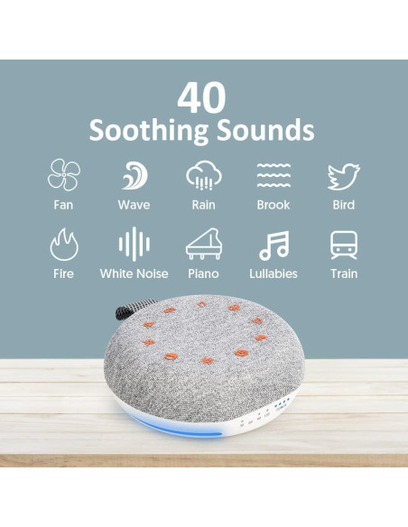 Máquina de Ruido Blanco HEAVTUEN HNUS-101 Recargable USB