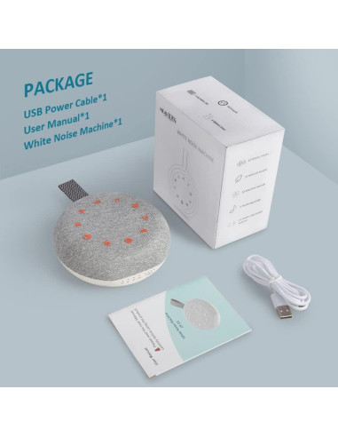 Máquina de Ruido Blanco HEAVTUEN HNUS-101 Recargable USB