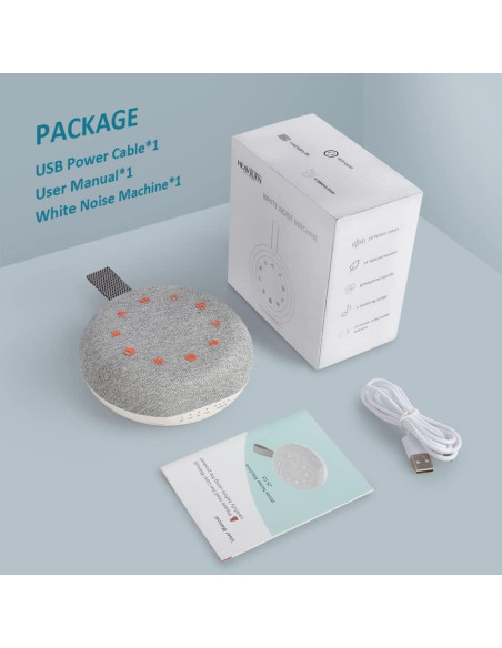 Máquina de Ruido Blanco HEAVTUEN HNUS-101 Recargable USB
