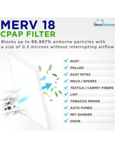 Filtros DuraCleanse CPAP MERV 18 - 60 Reemplazos AirSense 10 2