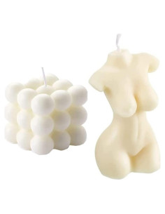 2 Velas Aromáticas Burbuja Cera de Soja OUKEYI Decoración