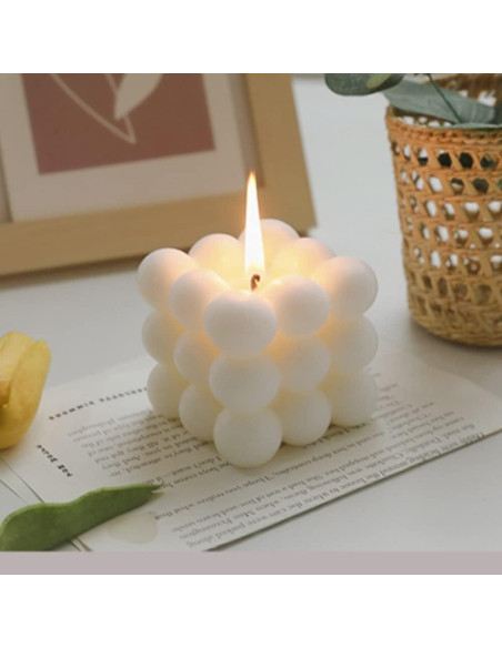 2 Velas Aromáticas Burbuja Cera de Soja OUKEYI Decoración
