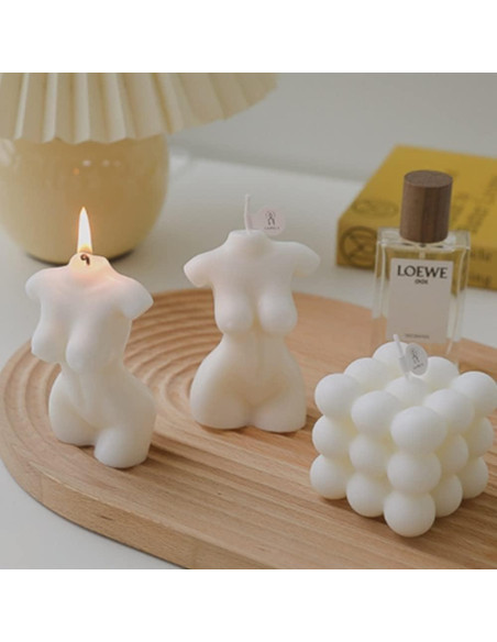 2 Velas Aromáticas Burbuja Cera de Soja OUKEYI Decoración