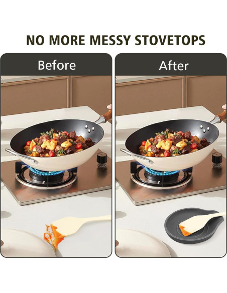 Soporte de Cuchara de Silicona VanlonPro Negro 15x13 cm Soporte de Cuchara de Silicona VanlonPro Negro 15x13 cm