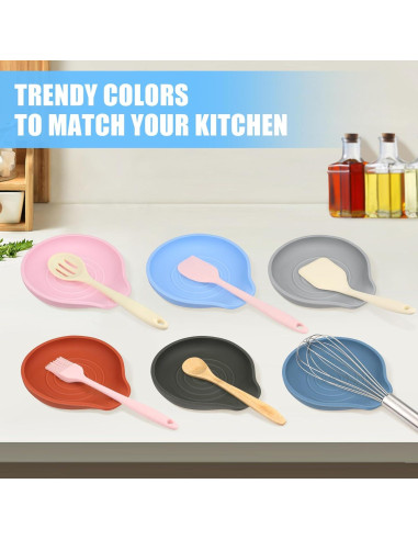 Soporte de Cuchara de Silicona VanlonPro Negro 15x13 cm