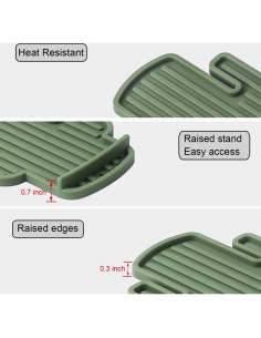 Soporte de Cuchara de Silicona JM Cactus Verde 16,5x12,9cm 2