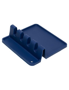 Soporte de Cuchara de Silicona Fox Run Azul Marino 4 Utensilios
