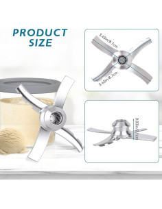 Cuchilla de Paleta Reemplazo Ninja Creami NC300 Acero Inox 2