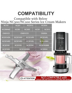 Paleta de Reemplazo Ninja Creami NC300 Acero Inoxidable 2
