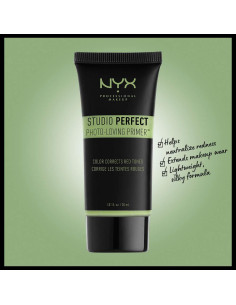 Primer Facial Vegano NYX Studio Perfect Verde 30 ml - Corrección de Color 2