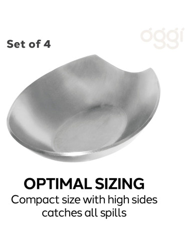 Soporte para cucharas OGGI - Set de 4 - Acero inoxidable