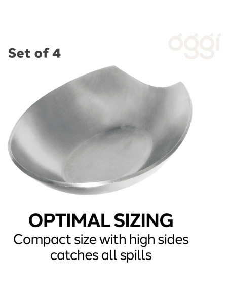 Soporte para cucharas OGGI - Set de 4 - Acero inoxidable