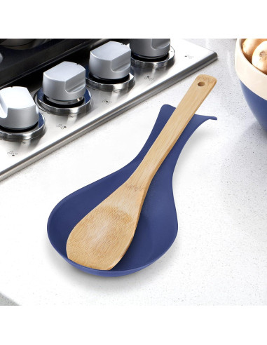 Soporte para Cuchara Acero Inoxidable OGGI Azul 21,6x11,4 cm
