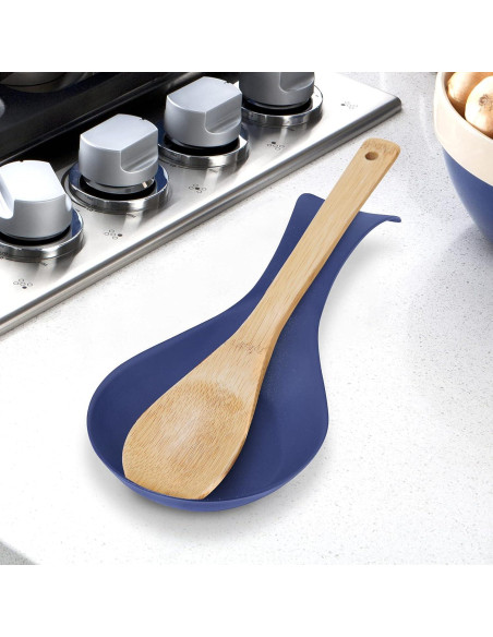 Soporte para Cuchara Acero Inoxidable OGGI Azul 21,6x11,4 cm