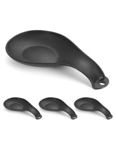 Soporte para cucharas de plástico ReaNea 4 piezas negro