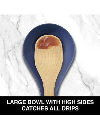 Soporte para Cuchara Acero Inoxidable OGGI Azul 21,6x11,4 cm