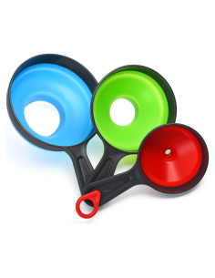 Set de Embudos de Silicona HAWOWZ - 3 Tamaños para Cocina