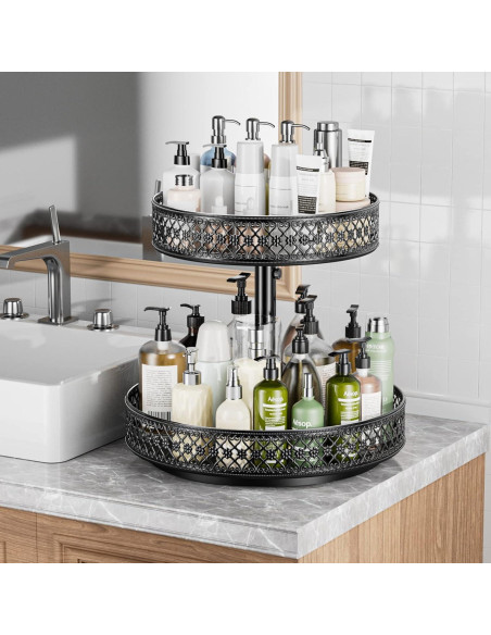 Organizador Giratorio de 2 Niveles OVICAR 30,48 cm Negro Organizador Giratorio de 2 Niveles OVICAR 30,48 cm Negro