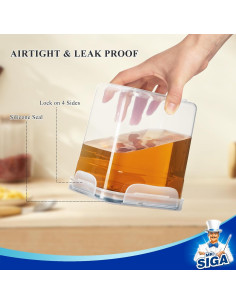 MR.SIGA Juego 12 Contenedores Almacenamiento Hermético 2.36kg 2