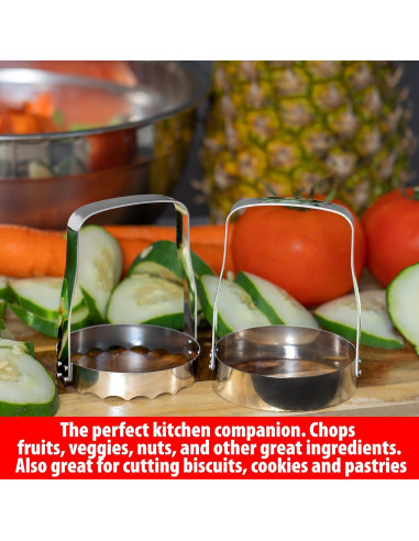 Juego de Picadores de Mano Maxam - 2 Cortadores de Acero Inoxidable