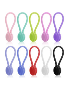 Correas Magnéticas para Cables Lusofie 10 Pcs Silicona