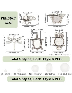 Kit de Colgantes Bezel PH PandaHall 30 Piezas para Joyería DIY 2