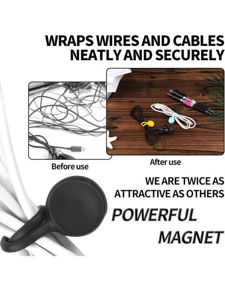 30 Correas Magnéticas Reutilizables Tinoaly para Organizar Cables 30 Correas Magnéticas Reutilizables Tinoaly para Organizar Cables