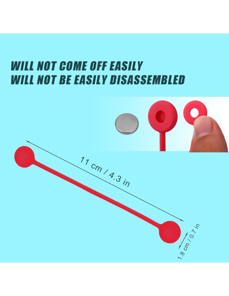 16 Clips Magnéticos KINBOM de Silicona para Cables - 8 Colores