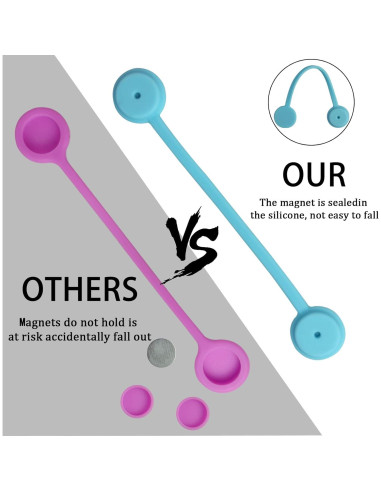 Paquete de 12 Sujetadores Magnéticos Motiloo de Silicona