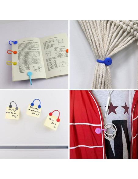 Paquete de 12 Sujetadores Magnéticos Motiloo de Silicona Paquete de 12 Sujetadores Magnéticos Motiloo de Silicona