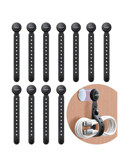 12 Correas Magnéticas de Silicona JOYROOM para Cables