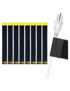 Correas Organizador de Cables Wrap-It Storage 12" Negro 8 Pzas