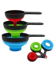 Juego de 3 Embudos de Silicona KongNai para Cocina