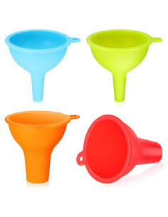 Juego de 4 embudos de silicona Romooa para cocina