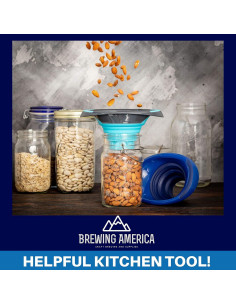 Embudo de Silicona Plegable Brewing America 32oz Verde 2