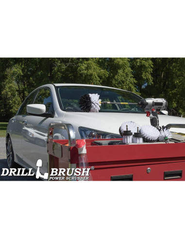 Kit de limpieza automotriz Drillbrush 7 piezas - Cepillos suaves