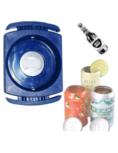 Abrebotellas Manual Gogailen Azul 2 en 1 para Latas y Botellas