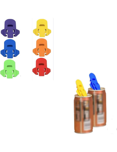 6 Paquetes Abrebotellas de Latas de Soda Genérico Multicolor