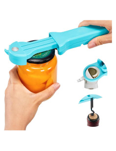 Abridor de tarros y botellas UYWLYCL 7 en 1 Cian
