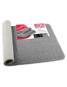 Alfombra de Baño Antideslizante Asvin 60x40 cm PVC Gris