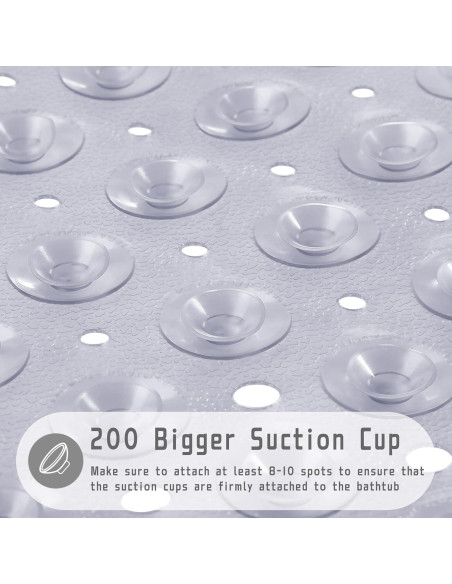 Alfombrilla de Ducha Antideslizante Yimobra 101,6 x 40,6 cm Gris