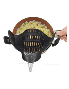Colador Clip On GottaHaveit de Silicona 22,86 cm Negro