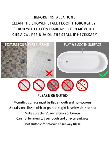 Alfombrilla de Ducha Antideslizante Yimobra 101,6 x 40,6 cm Gris