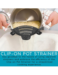 Colador Clip On GottaHaveit de Silicona 22,86 cm Negro 2