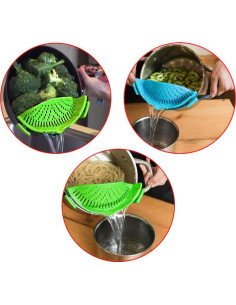 Colador Clip-on DaKuan 2 Piezas Silicona Resistente al Calor 2